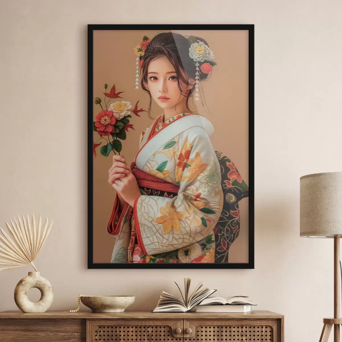 Plakat Jaapani naine ilusas kimonos f40108