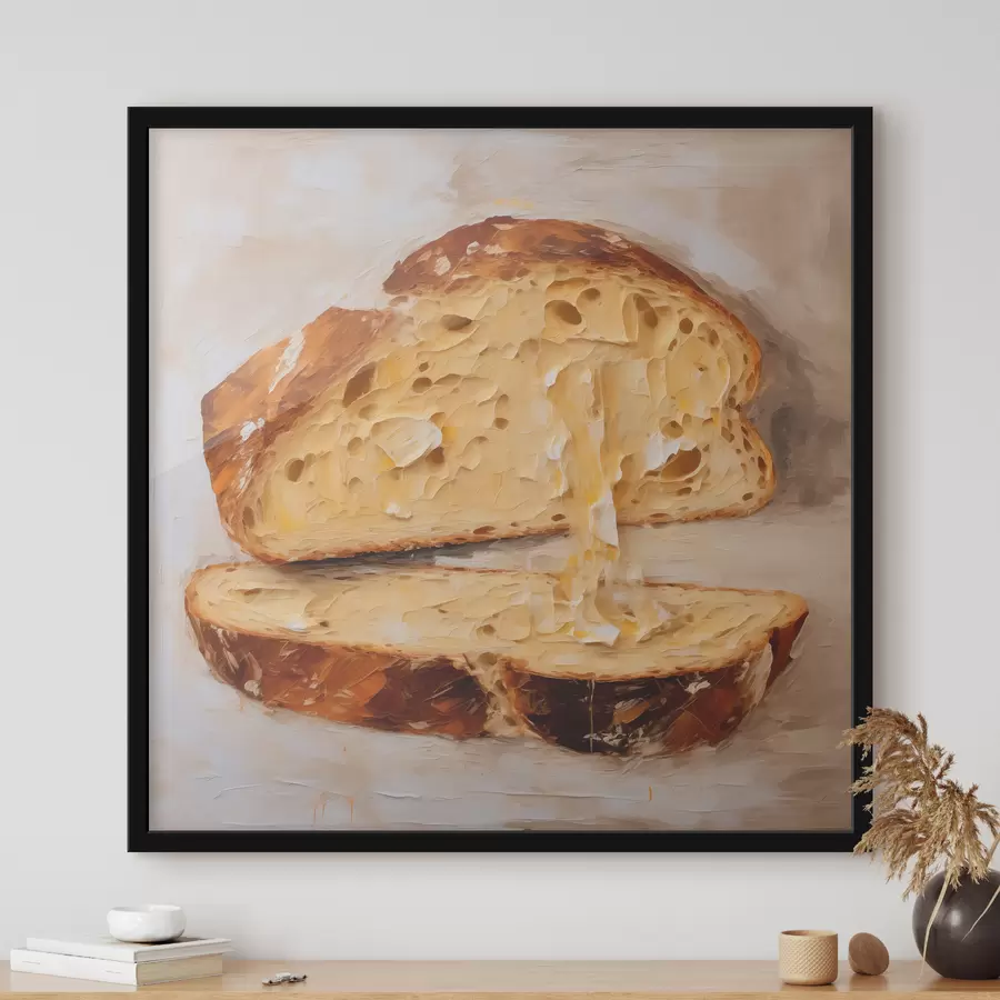 Fototapeedid Leib ja või heledal taustal f40216