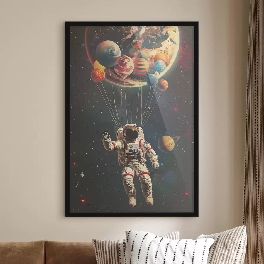 Fototapeedid Astronaut ja planeedid f40185