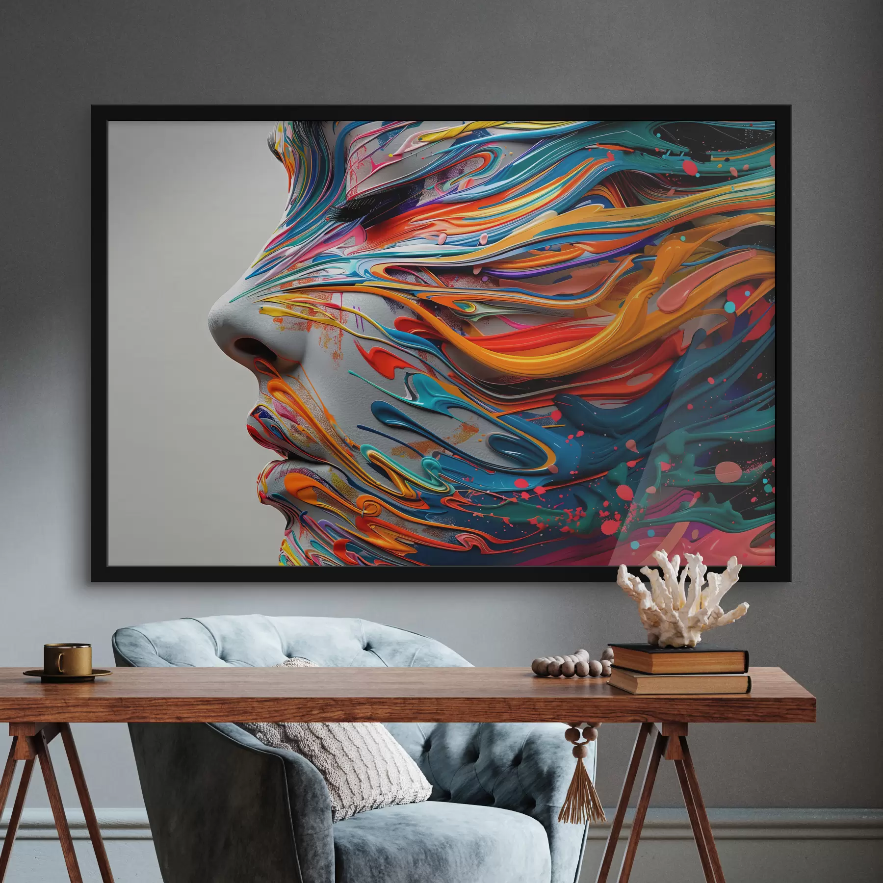 Fototapeedid Nägu värvitud f40203