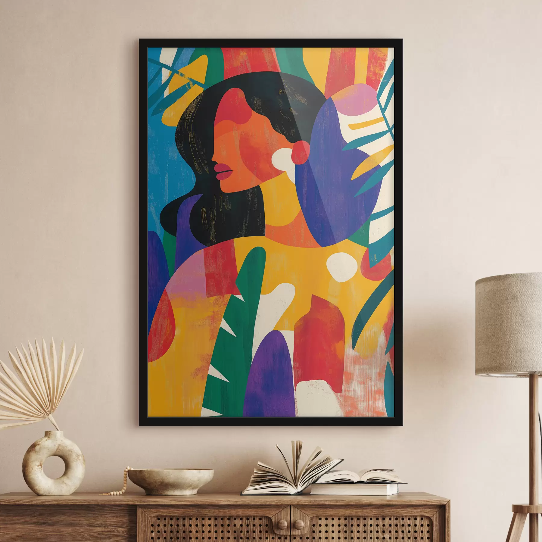 Pilt Mitmevärviline abstraktne tüdruk f40275