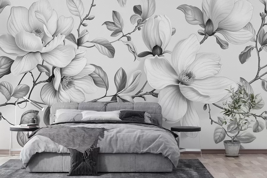 Fototapeedid Ühevärviline magnoolia elegants w01429