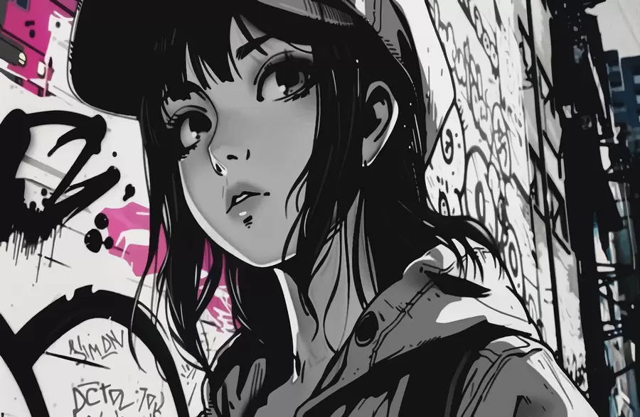 Fototapeedid Anime tüdruk w00973