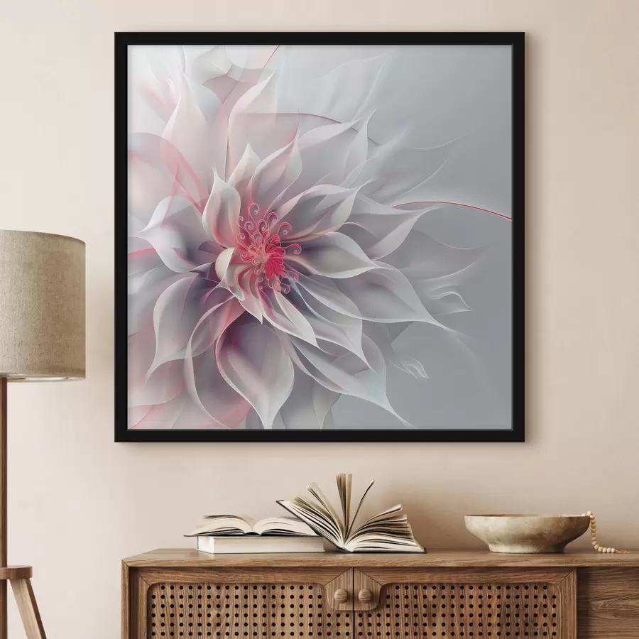 Fototapeedid Valge abstraktne lill f40360