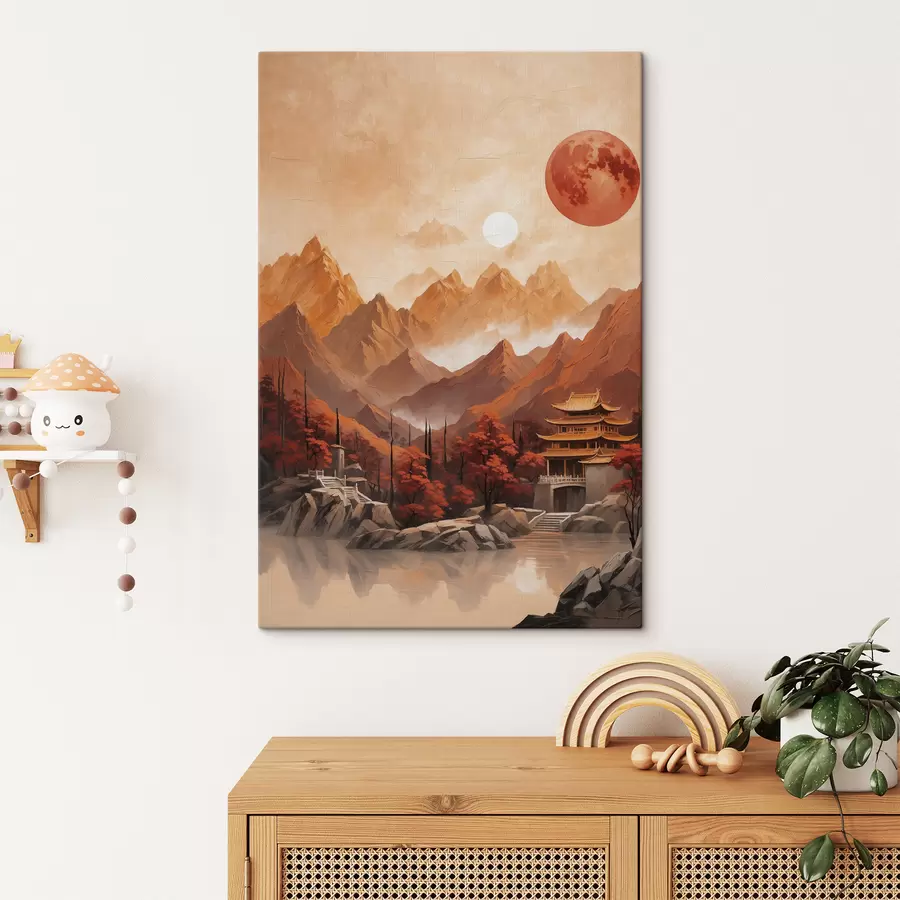 Pilt Hiina ajalooline hoone mägedes s40330