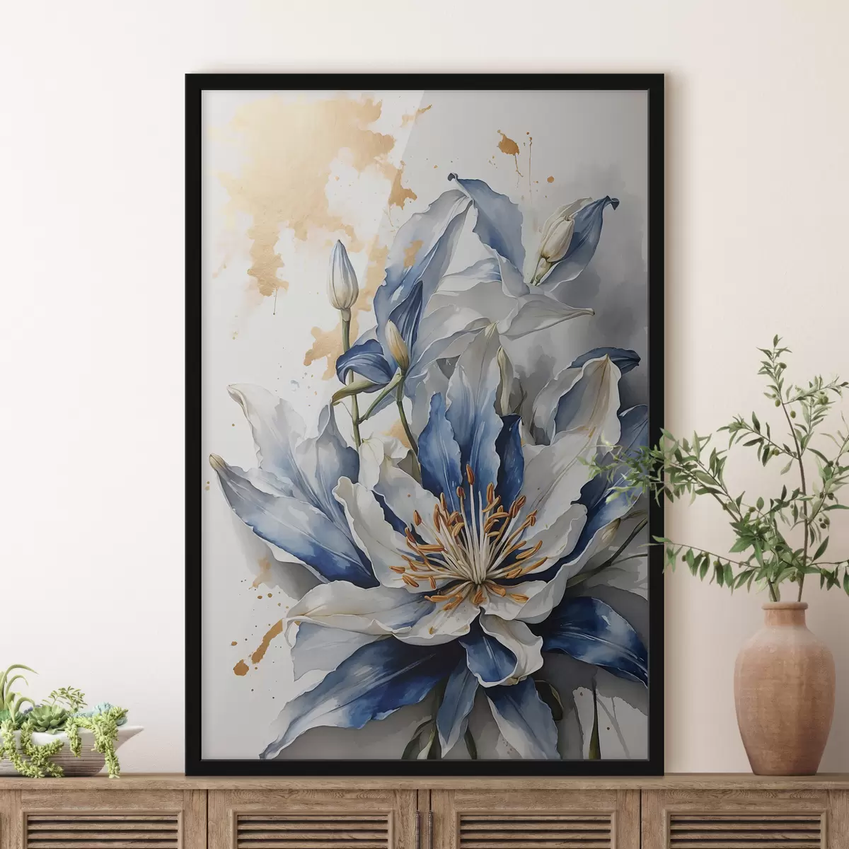 Plakat Liilia valgel taustal f40329