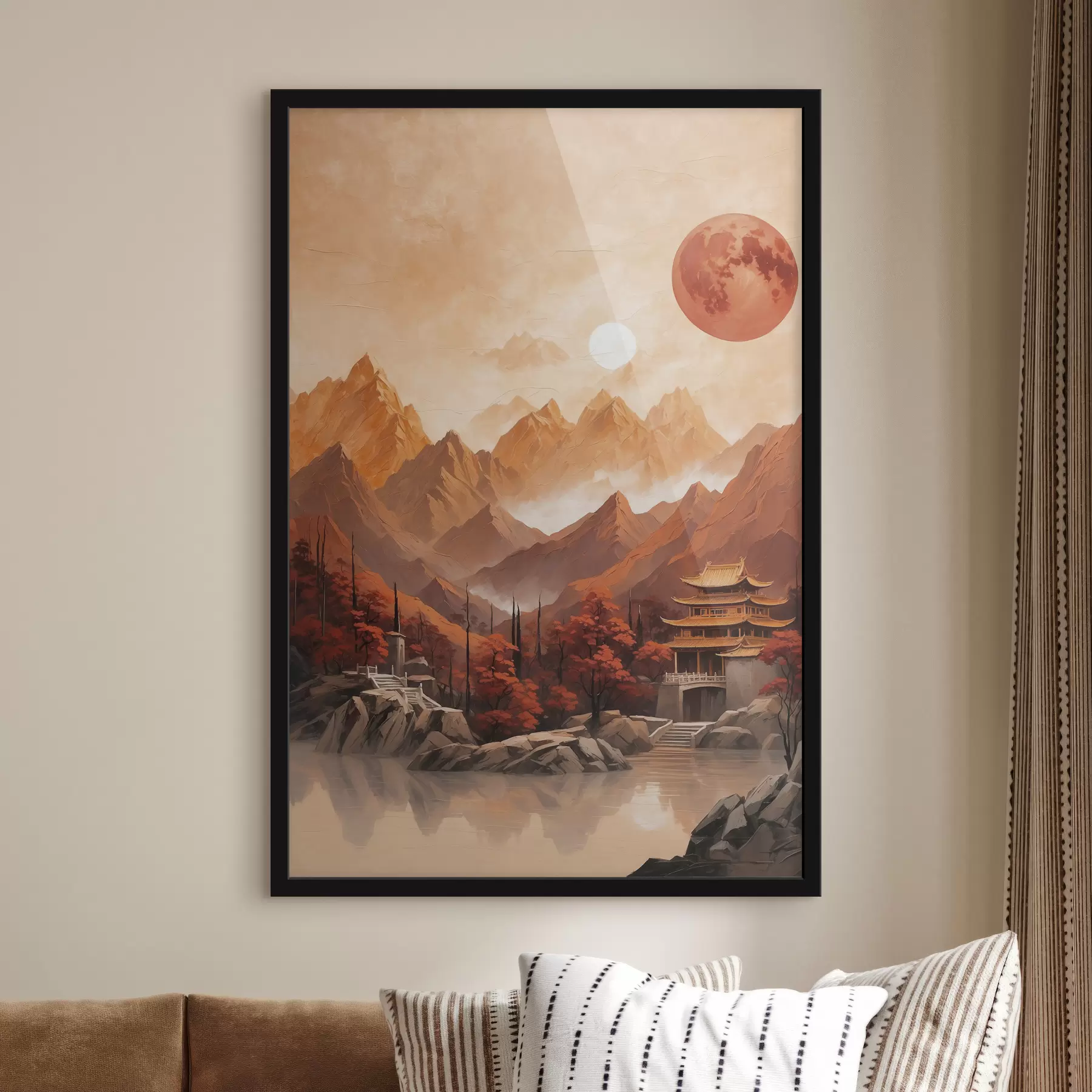 Pilt Hiina ajalooline hoone mägedes f40330