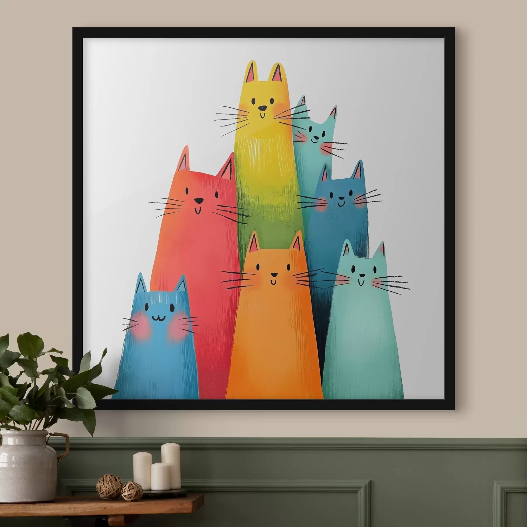 Pilt Abstraktsed kirjud kassid f40041