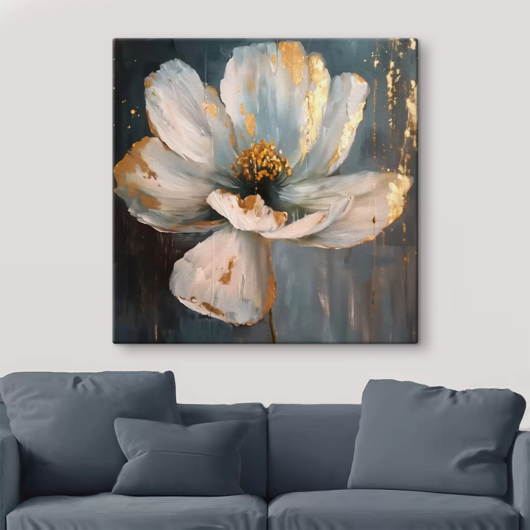 Fototapeedid Suur valge lill s40513