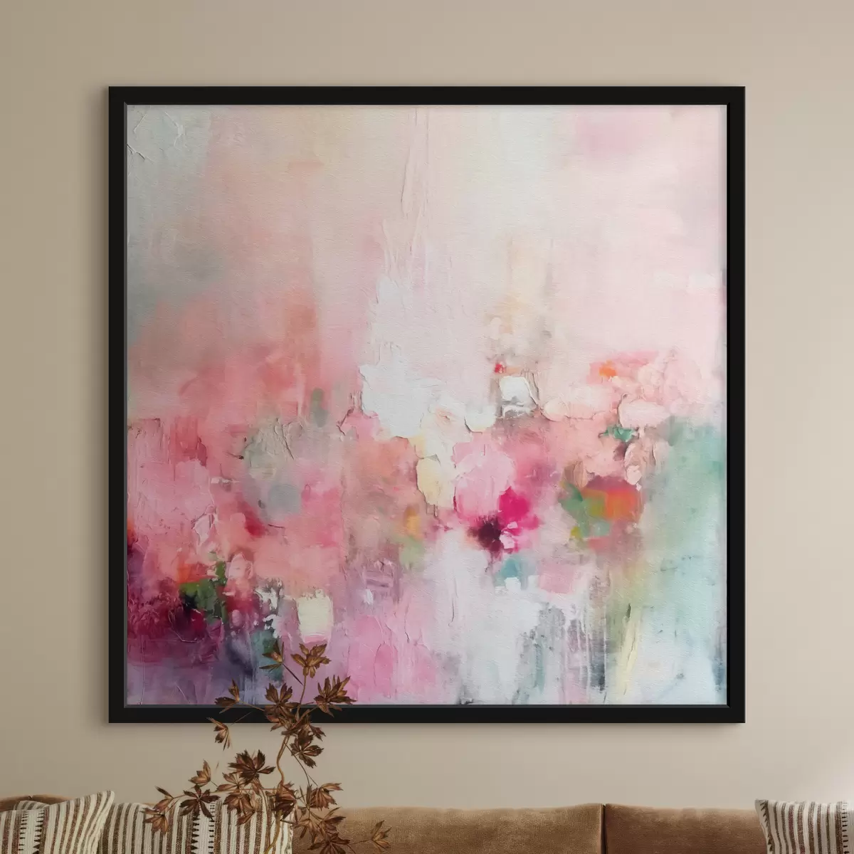 Plakat Abstraktne suurte pintslitõmmetega moodne stiil f40512