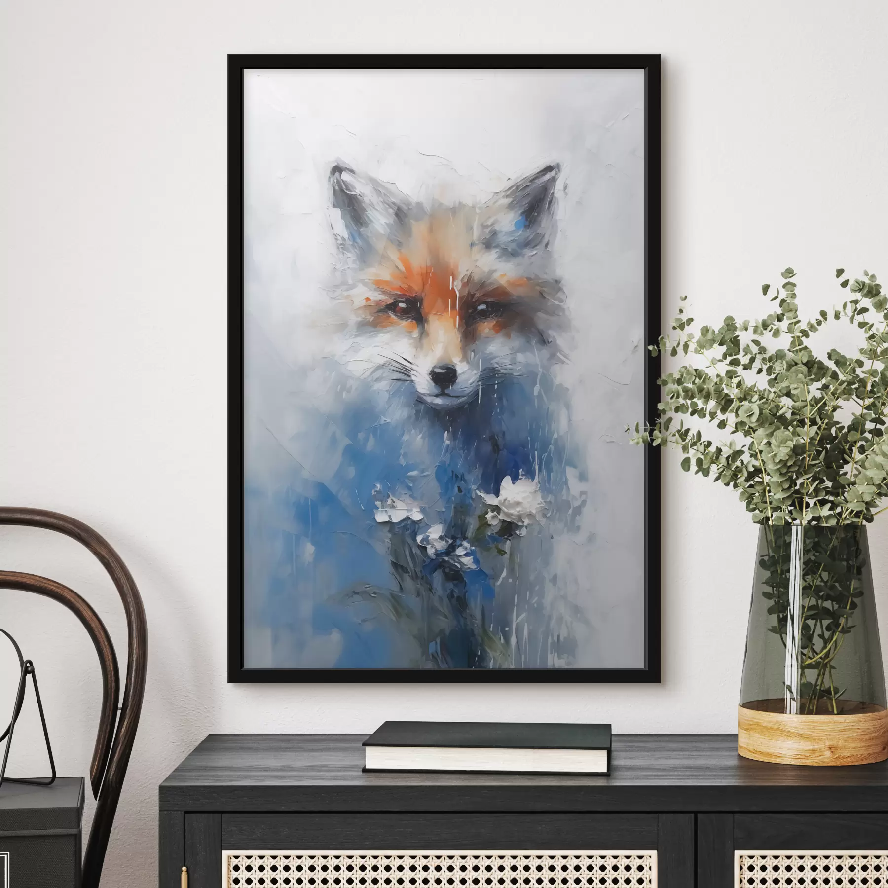 Pilt Rebase abstraktne portree sinistes värvilaikudes f40524