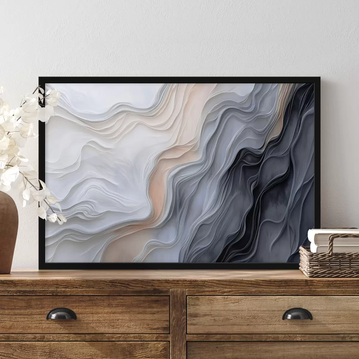 Plakat Abstraktsed lained koos tekstuuri imitatsiooniga f40507