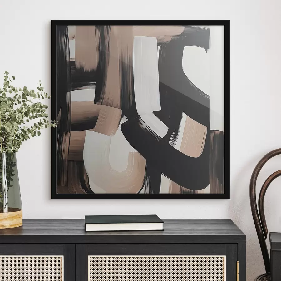 Fototapeedid Abstraktne suurte tõmmetega maal f40581