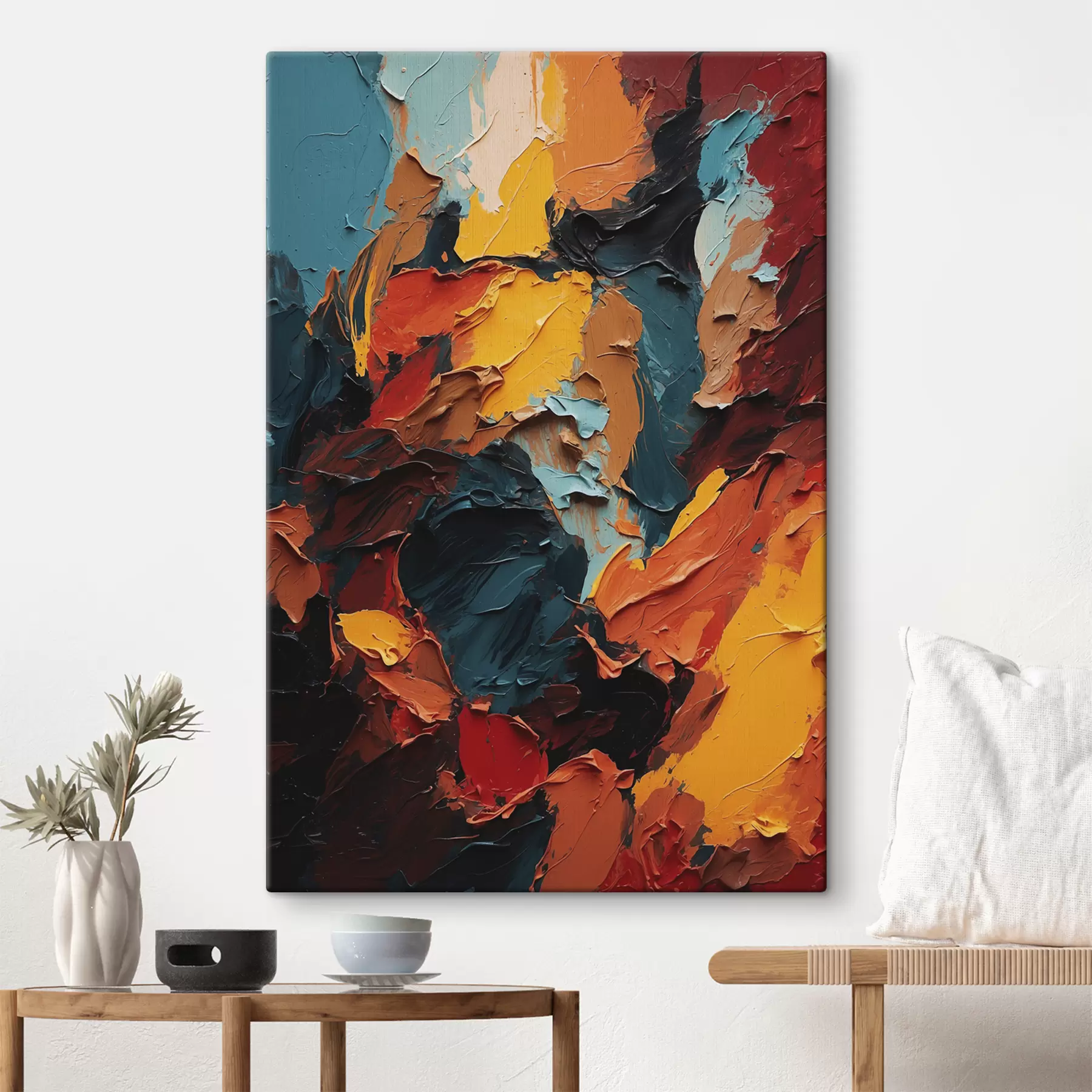 Fototapeedid Abstraktne mitmevärviline õlimaal s40457