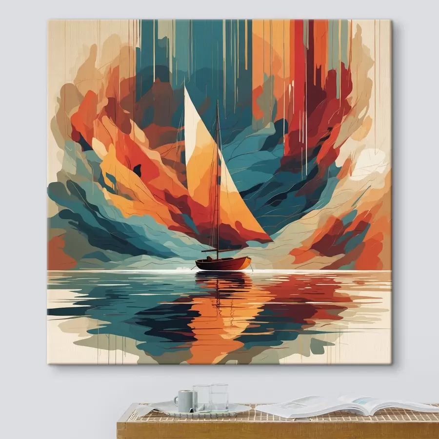 Pilt Paat järvel vektorgraafikas s40462