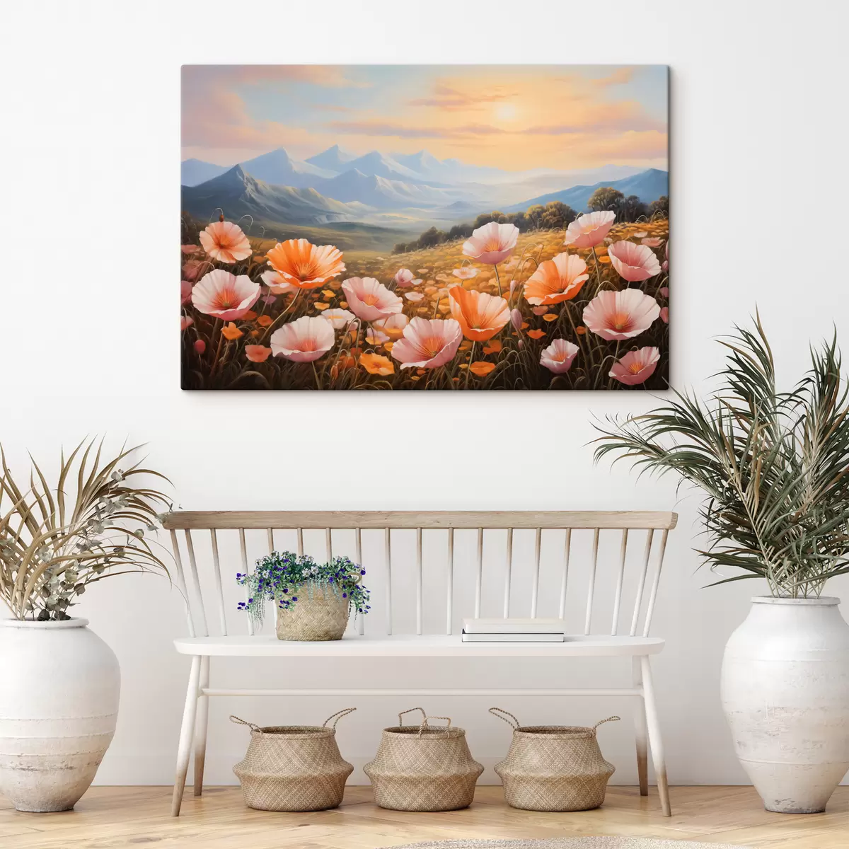 Pilt Unimagunipõld koidikul koos mägedega taustal s40730