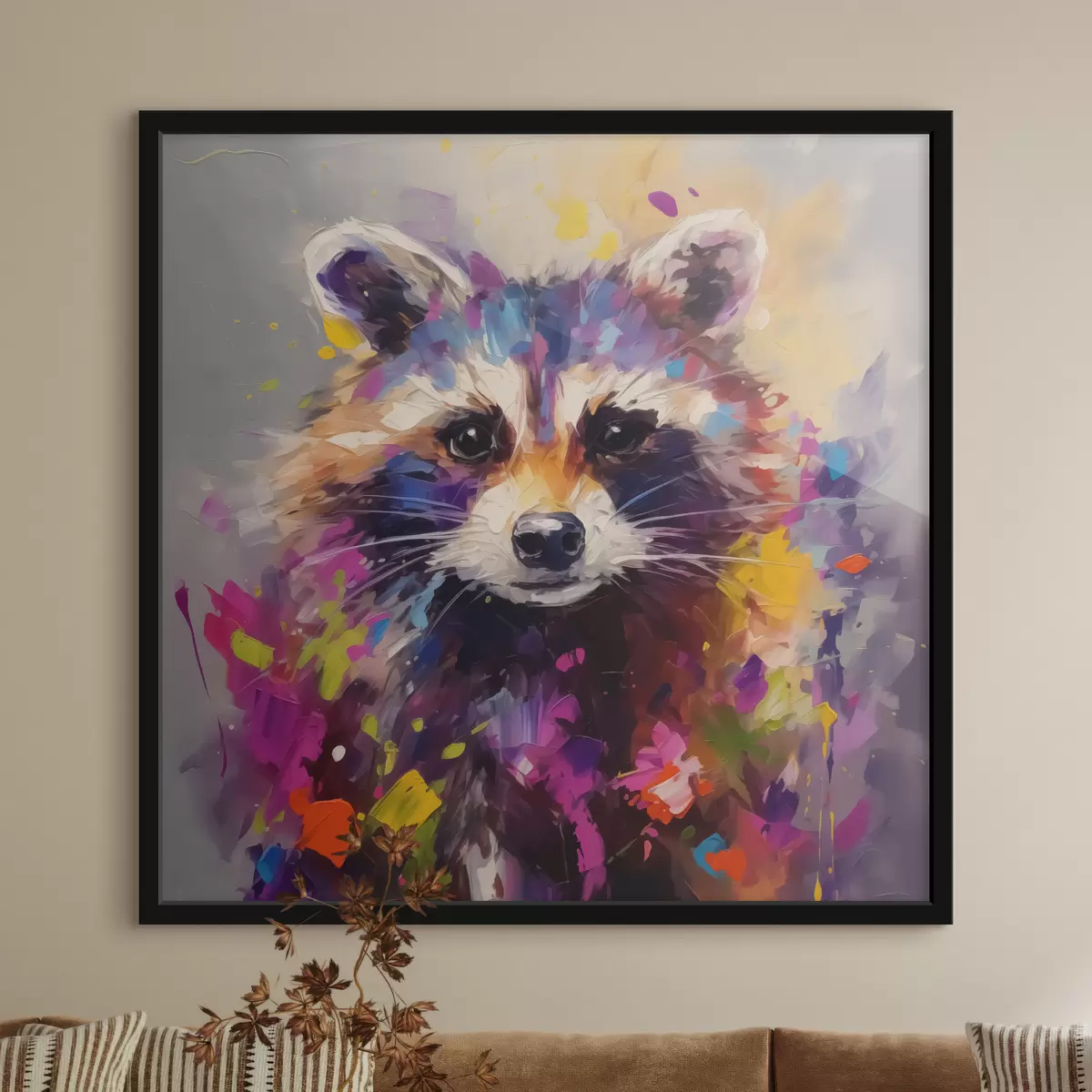 Plakat Abstraktne portree pesukaru erksates värvides f40691