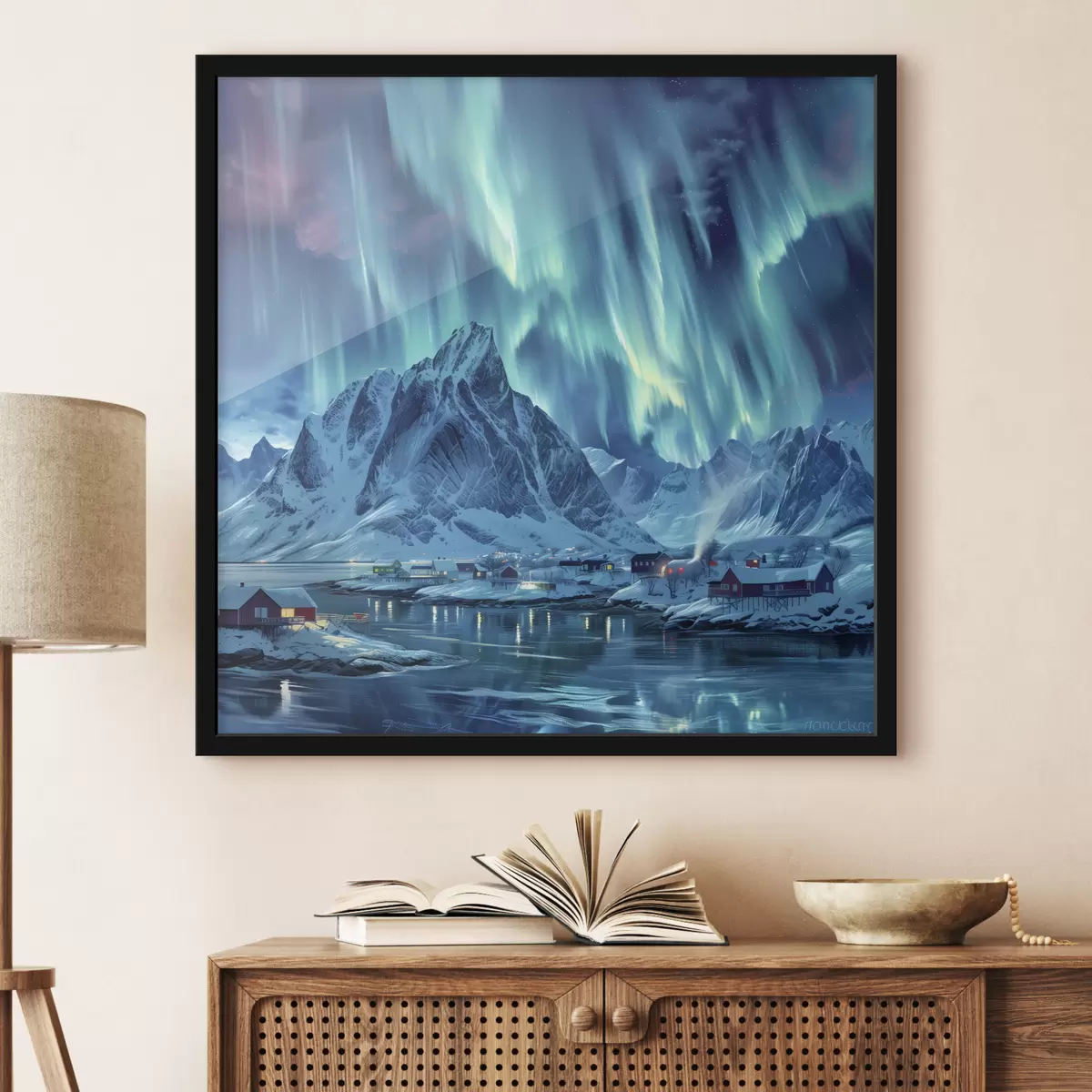 Plakat Maagilised tuled, talveküla Norras f40301