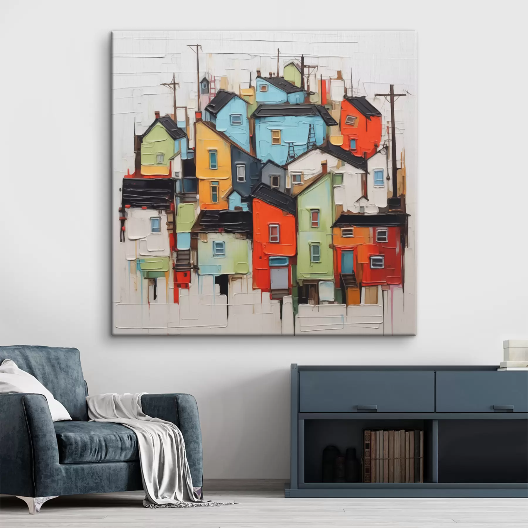 Fototapeedid Abstraktne maja imitatsioon pintslitõmme s40760