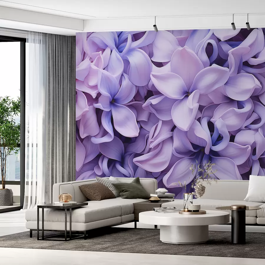 Fototapeedid Hüatsindi lilled, sinilillat värvi w01556