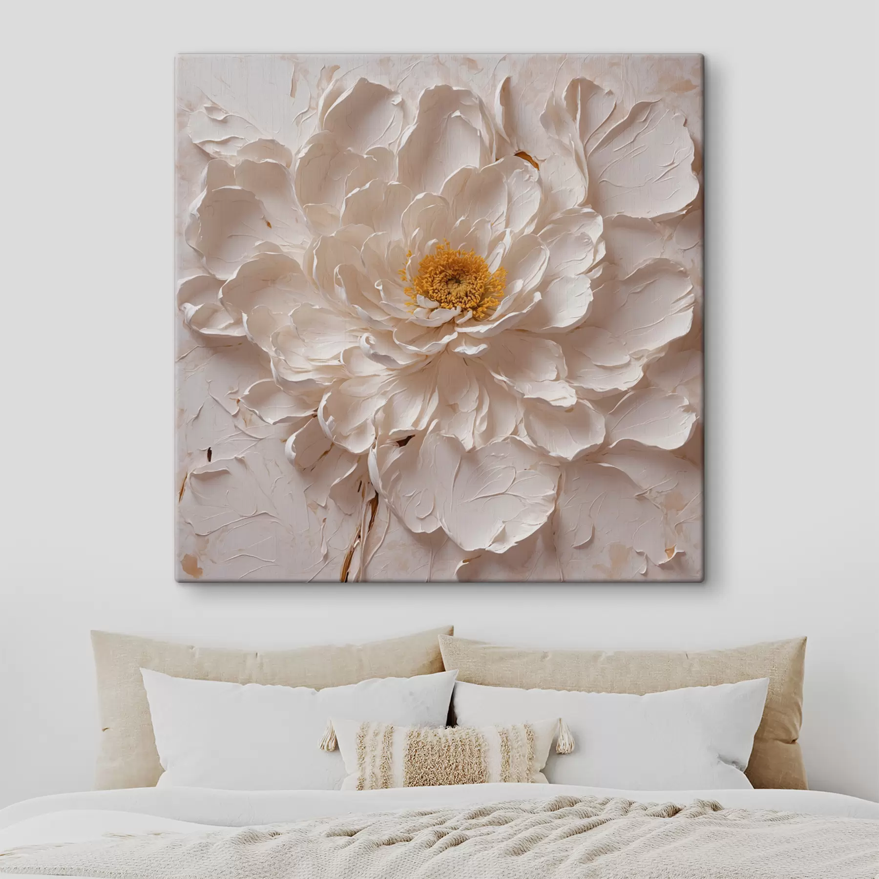 Fototapeedid Valge lill õlivalge taustal s40618