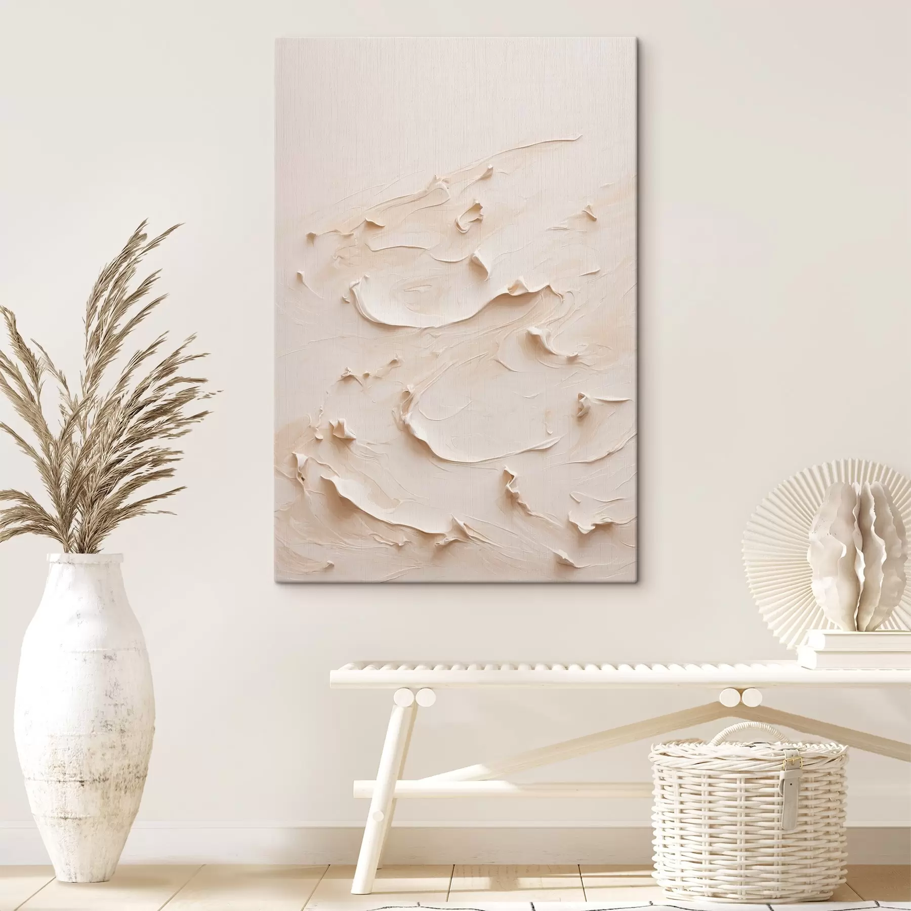 Fototapeedid Abstraktne maal valge õlivärvidega s40623