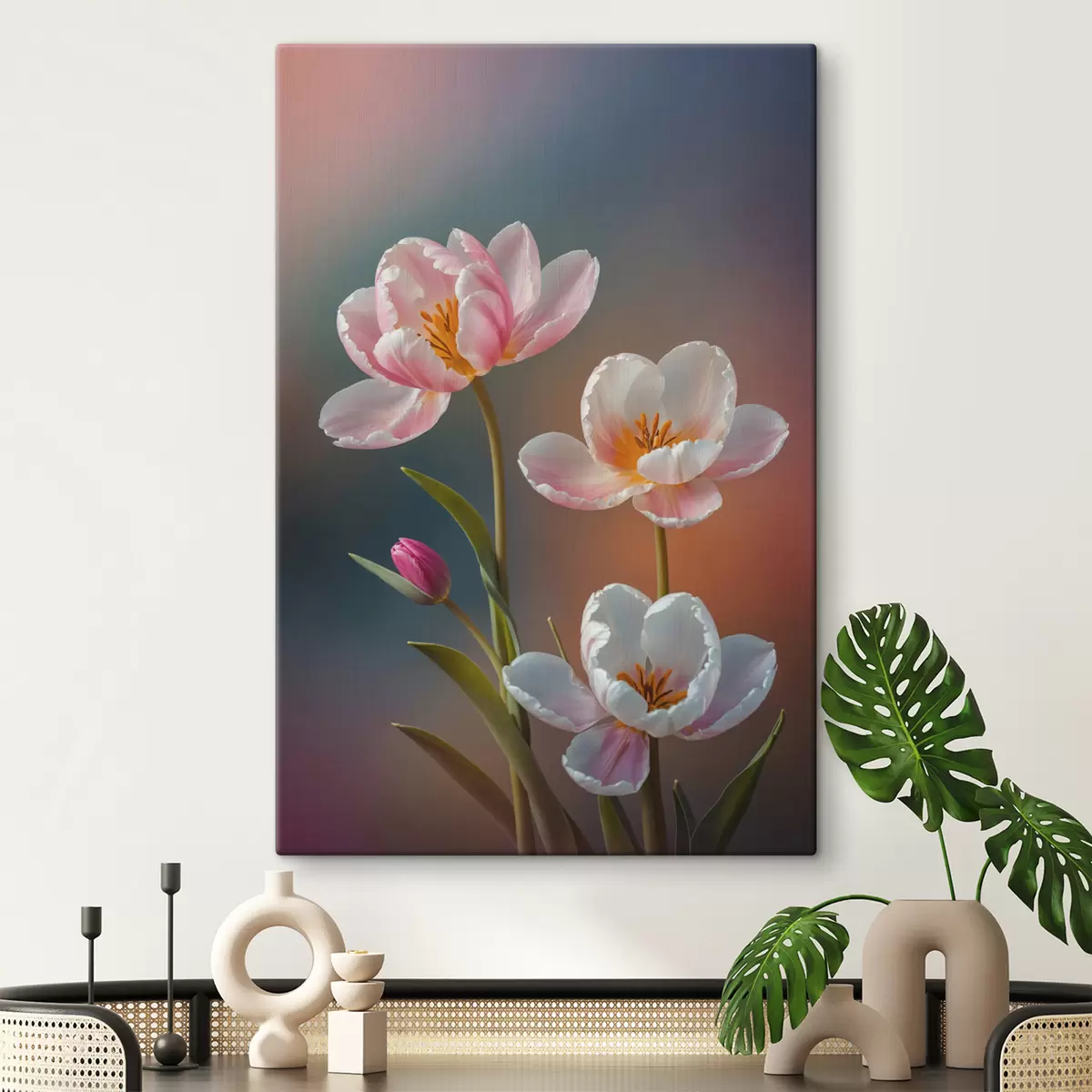 Pilt Roosad lilled hägusel taustal s40644