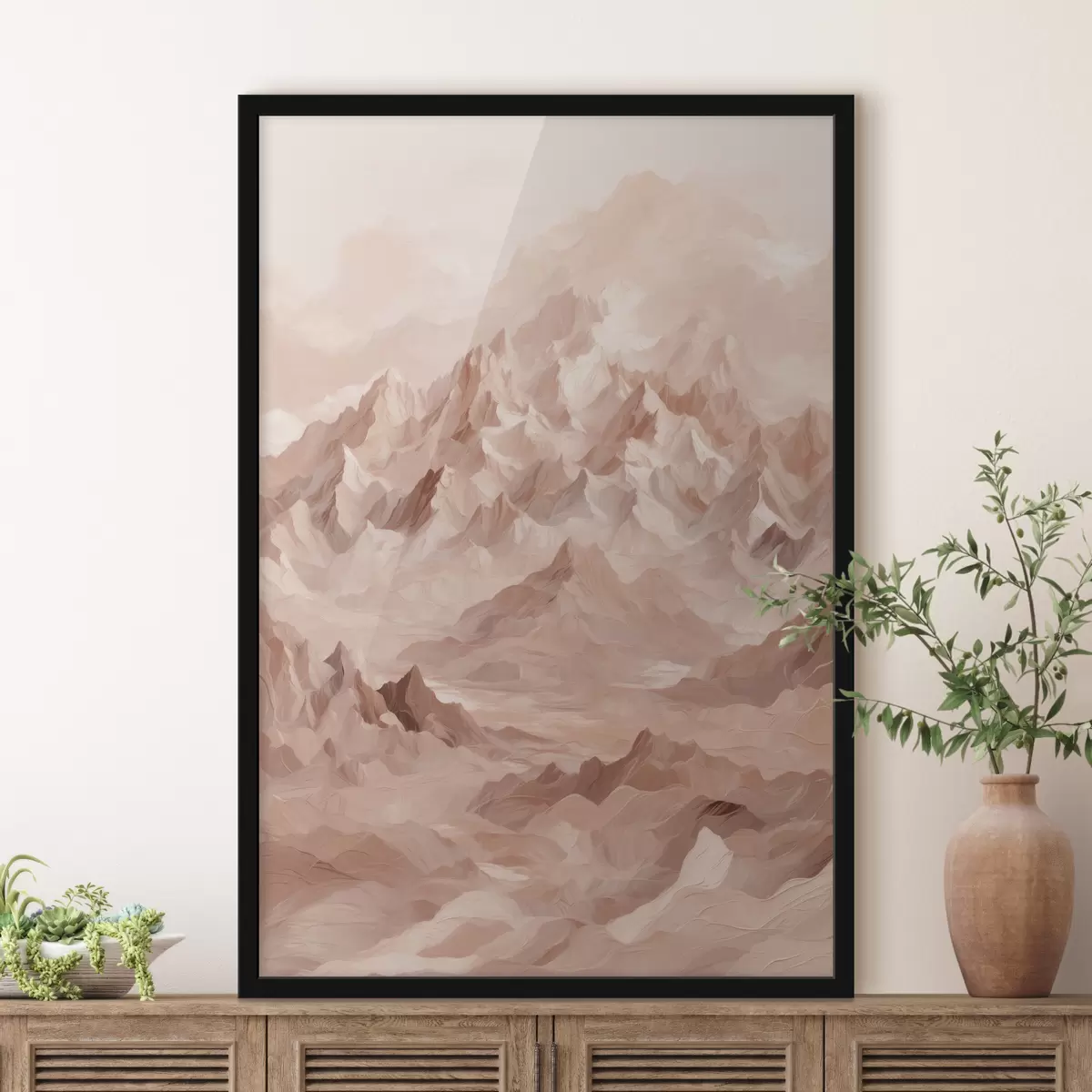 Plakat Pruunid mäed pruunil taustal f40622