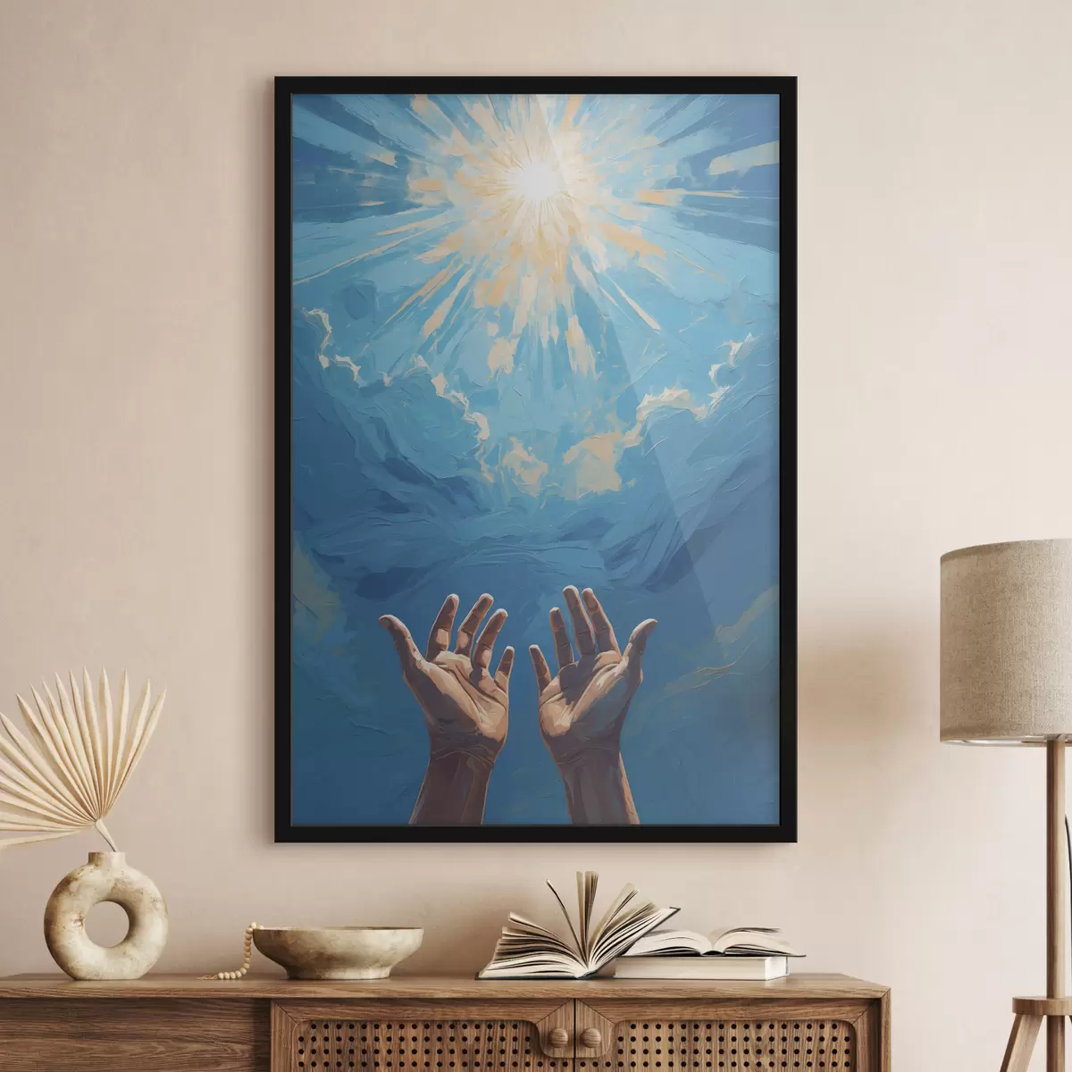 Plakat Käed päikese taustal f40692