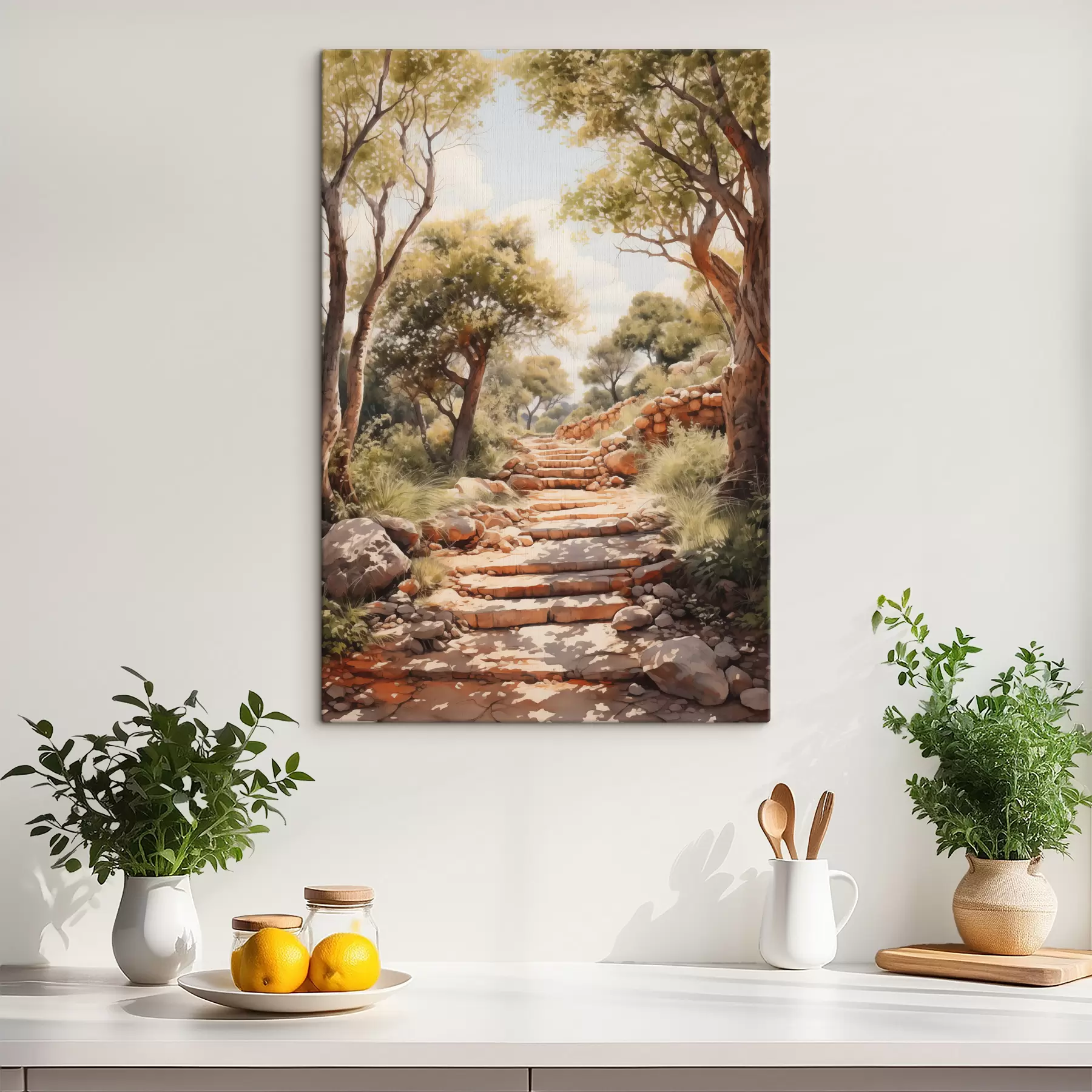 Fototapeedid Path in the park imitatsiooni akvarell s40804