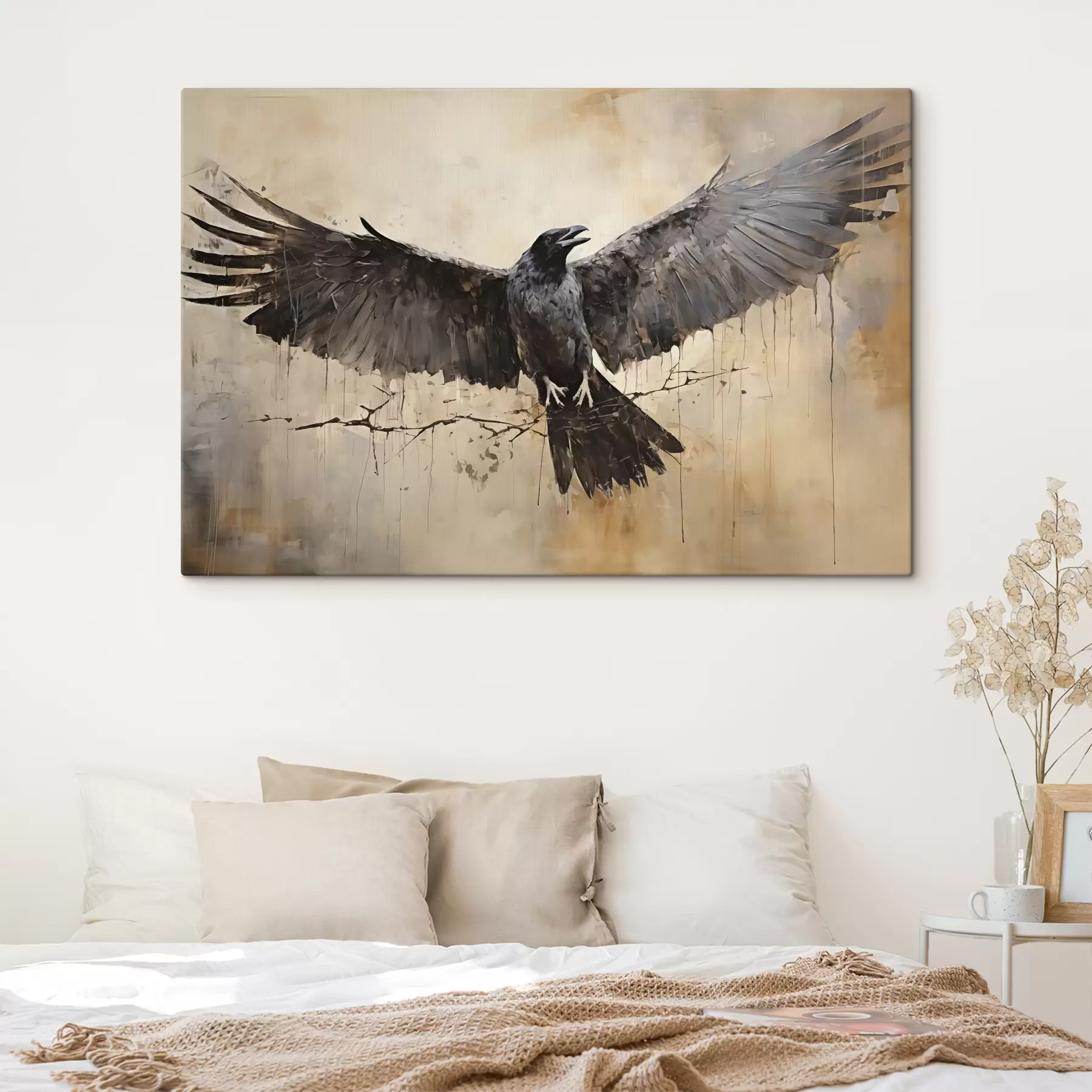 Fototapeedid Must kährik laiutas oma tiivad s40809