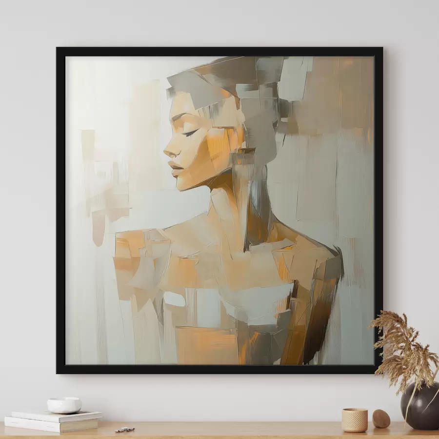 Fototapeedid Abstraktsioon naine pintslitõmbega f40739