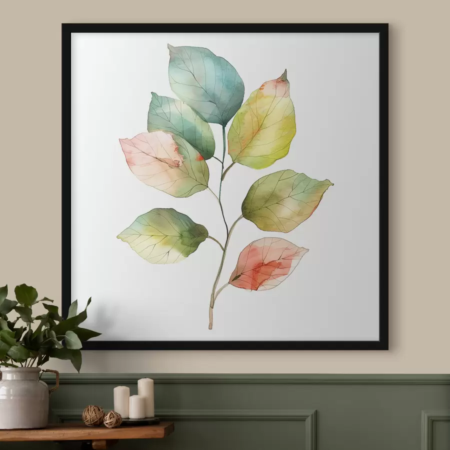 Fototapeedid Akvarelli lehed f40765