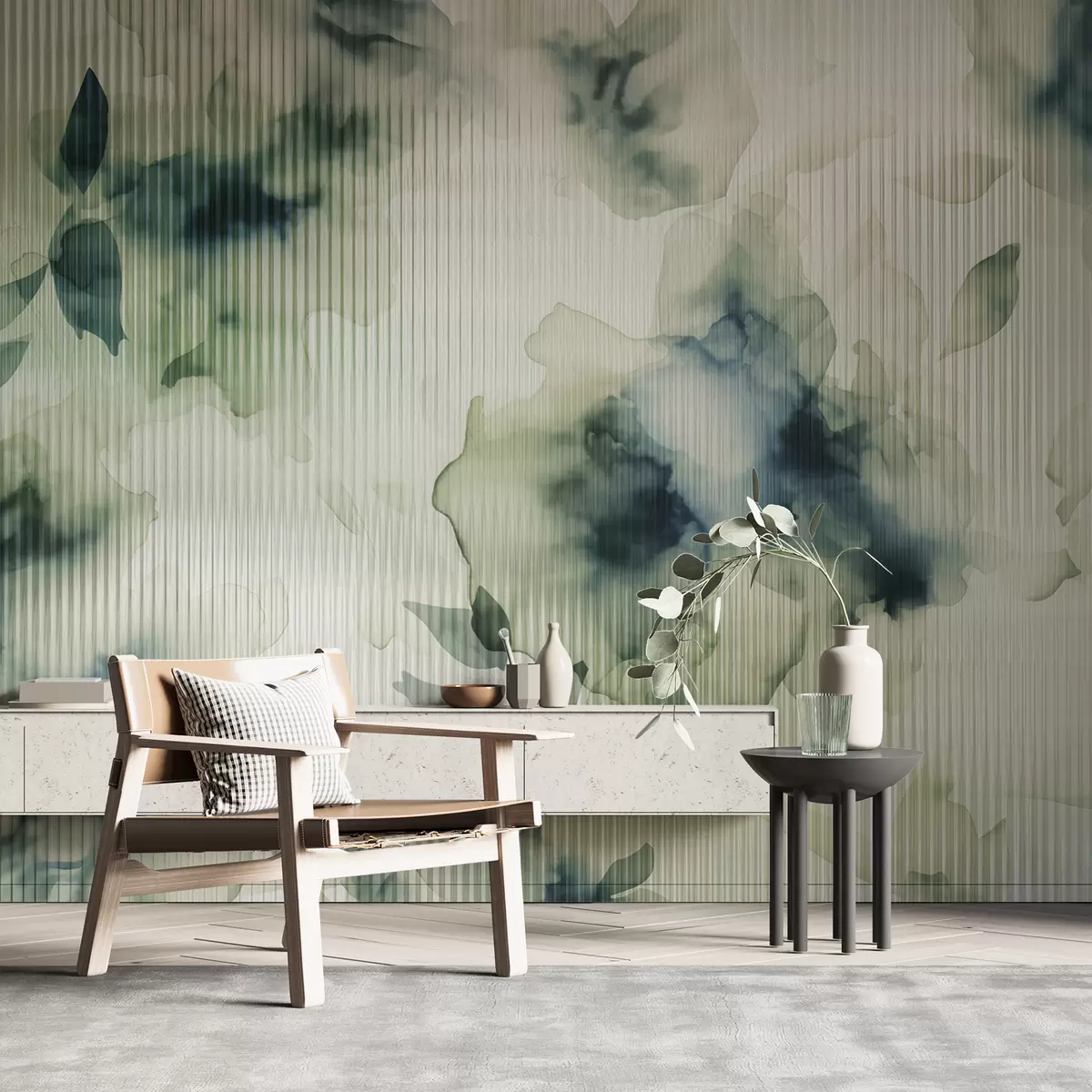 Fototapeedid abstraktsed plekid klaasi taga w01681v1