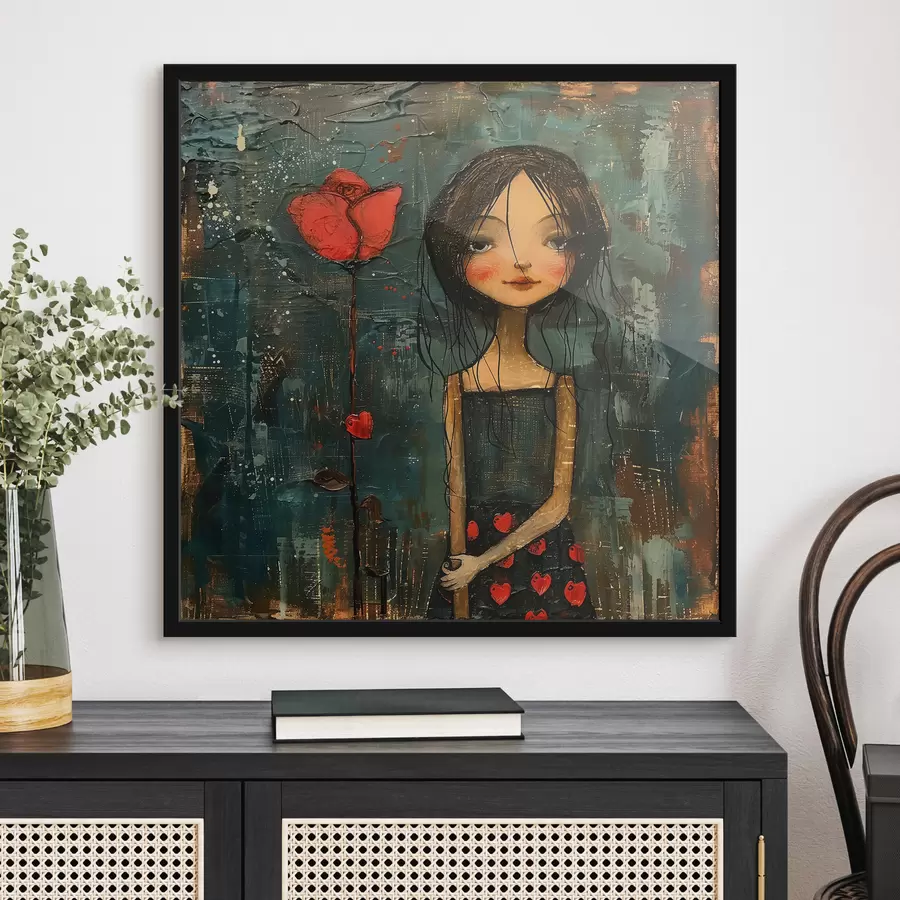 Fototapeedid Tüdruk lillega f40897