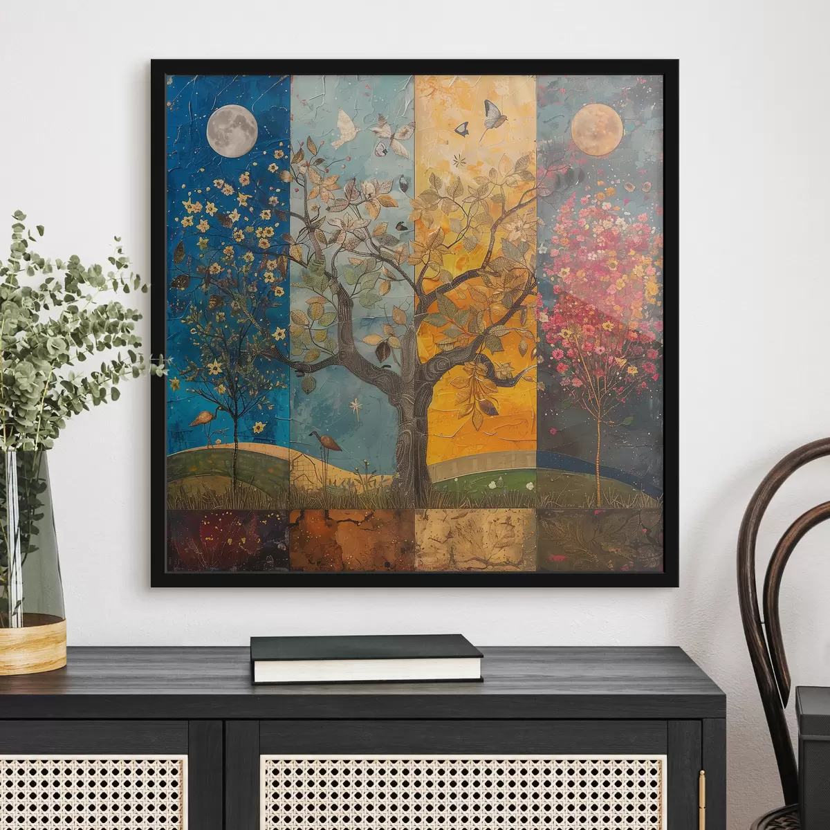 Plakat Akvarellkollaaž aastaajad f40921