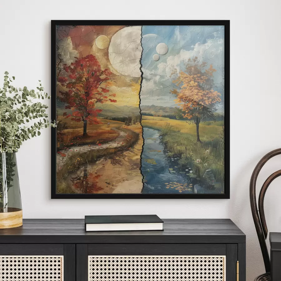 Fototapeedid Akvarellmaal aastaaegade f40923