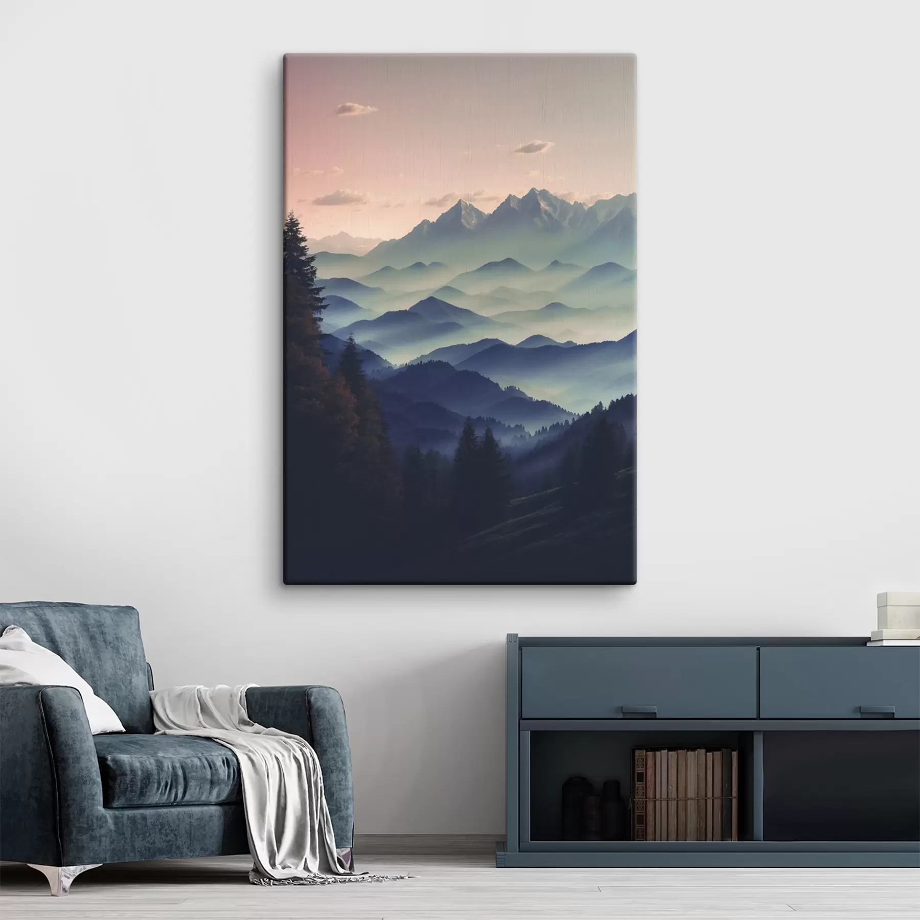 Fototapeedid Mäe vaade udus s40851