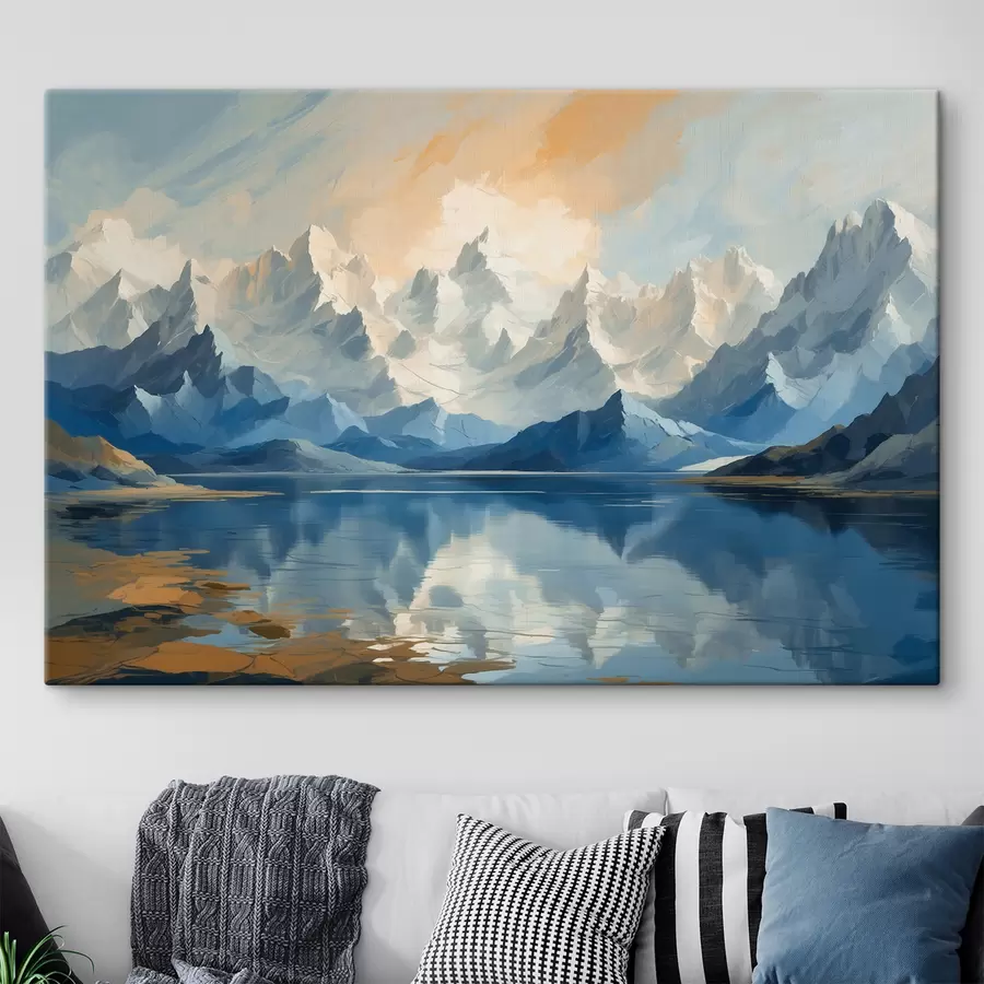 Pilt Järv ja lumised mäed s40861