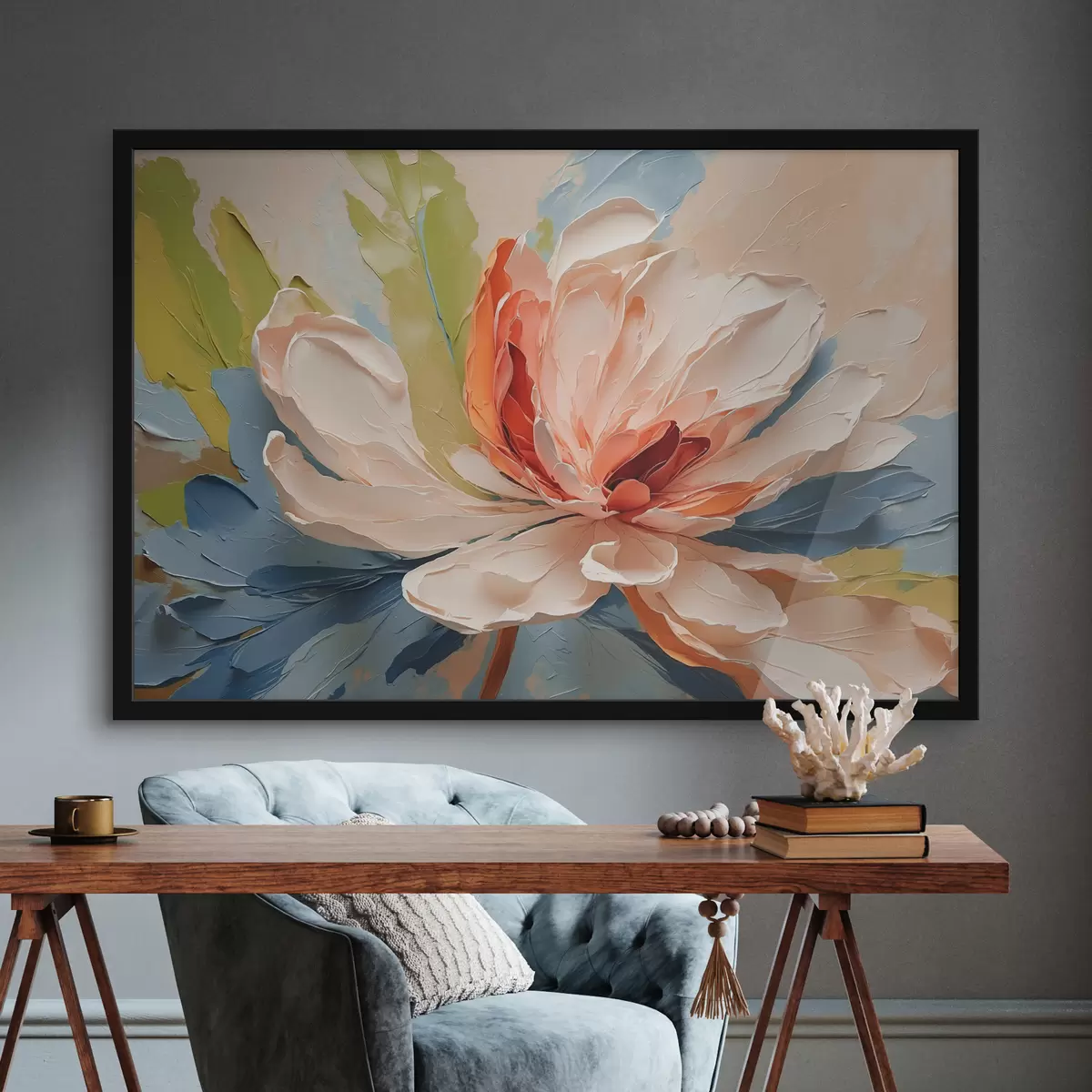 Plakat Abstraktne lill õlis f40856