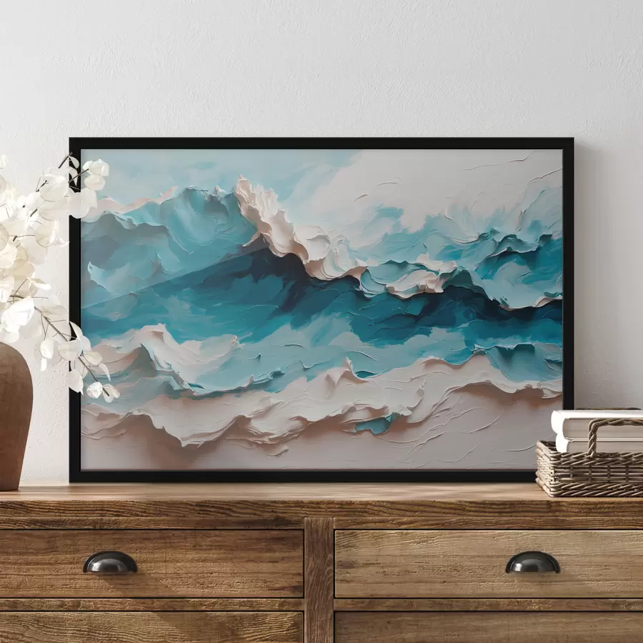 Fototapeedid Abstraktne laine ja merevaht f40859