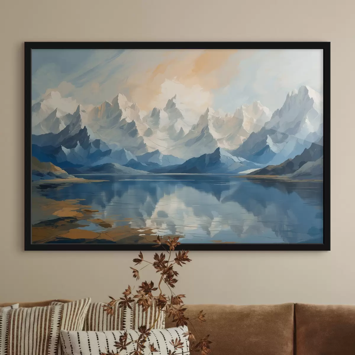 Plakat Järv ja lumised mäed f40861