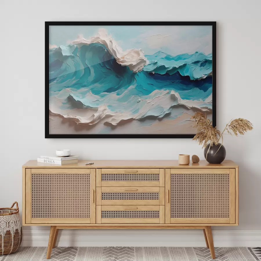 Fototapeedid Abstraktne merelaine õli f40867