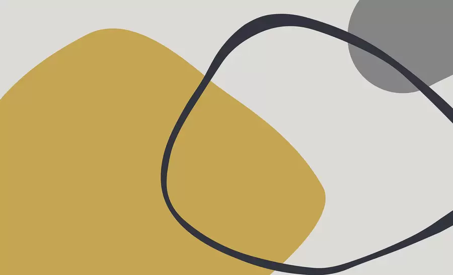 Fototapeedid Geomeetrilised kollased ja hallid kujundid heledal taustal w01687