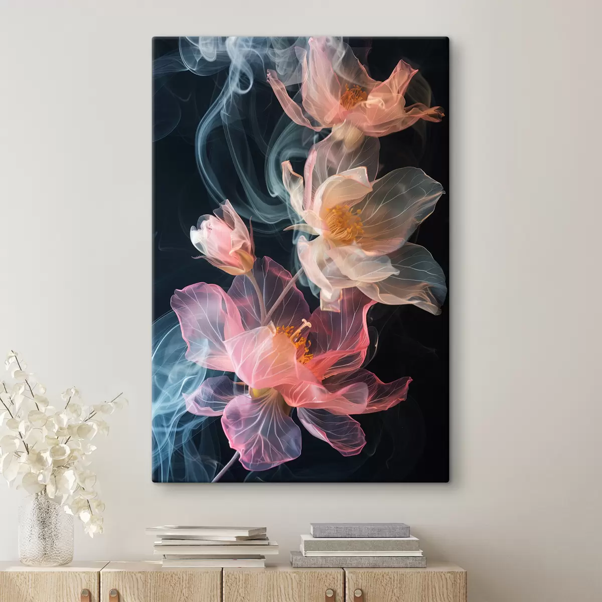 Pilt Õrnad, õhulised lilled ümbritsetud suitsuga s40967