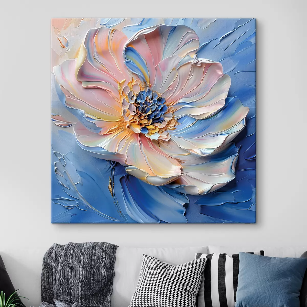 Pilt Suur lillepunga laiade pintslitõmmetega värviga s40993