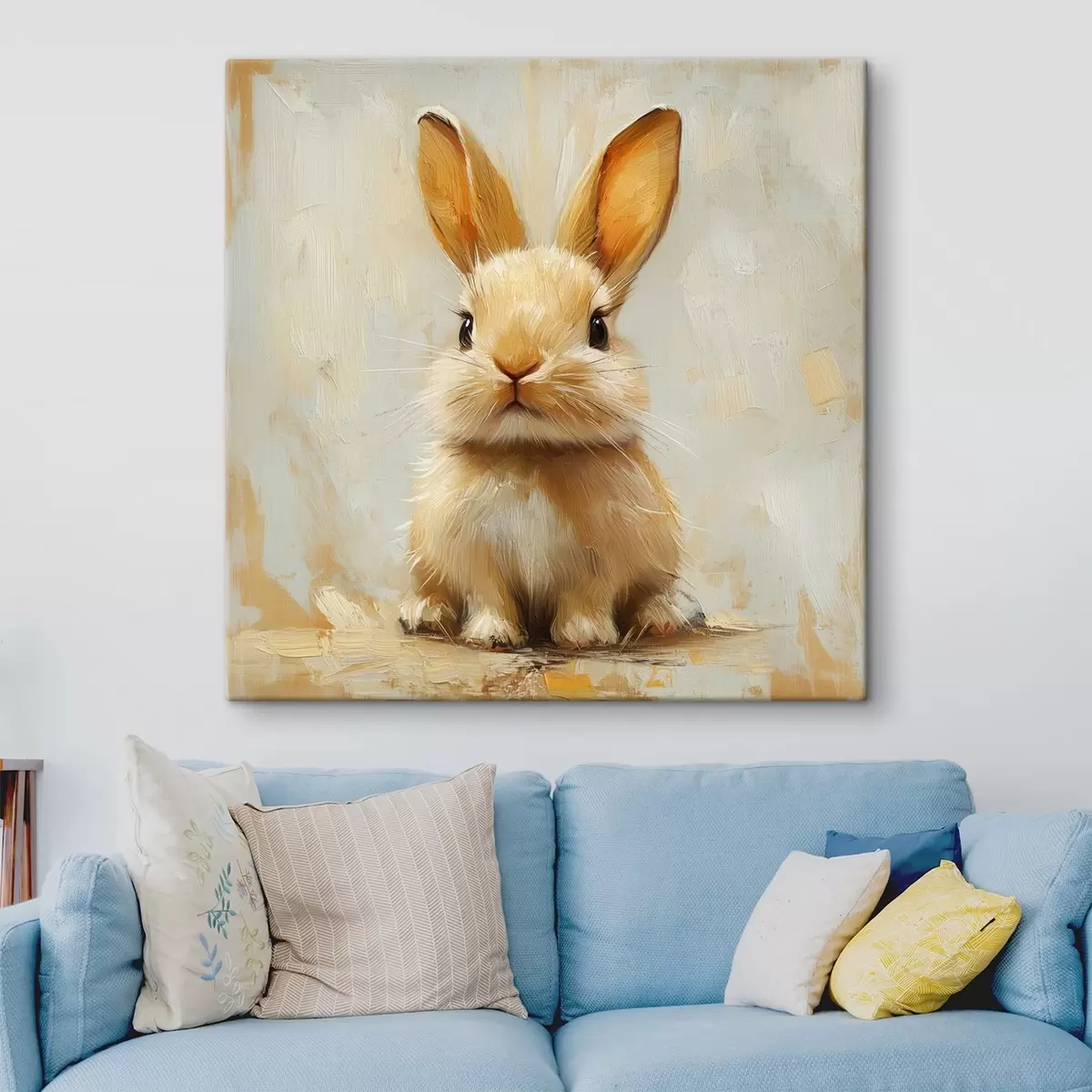 Pilt Beež jänes heledal taustal, julge pintslitõmbega s41000