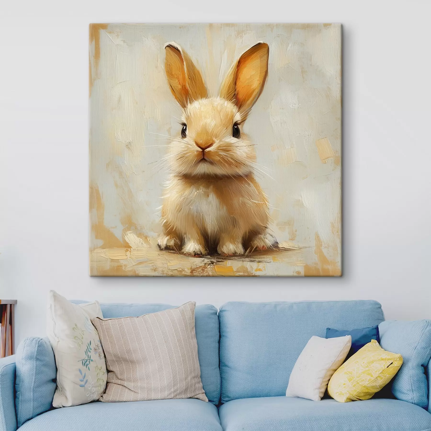 Pilt Beež jänes heledal taustal, julge pintslitõmbega s41000