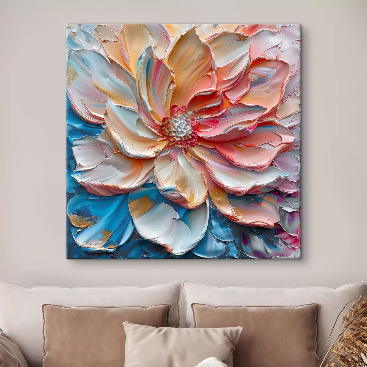 Pilt Värvilised lille kroonlehed julgete pintslitõmmetega s41005