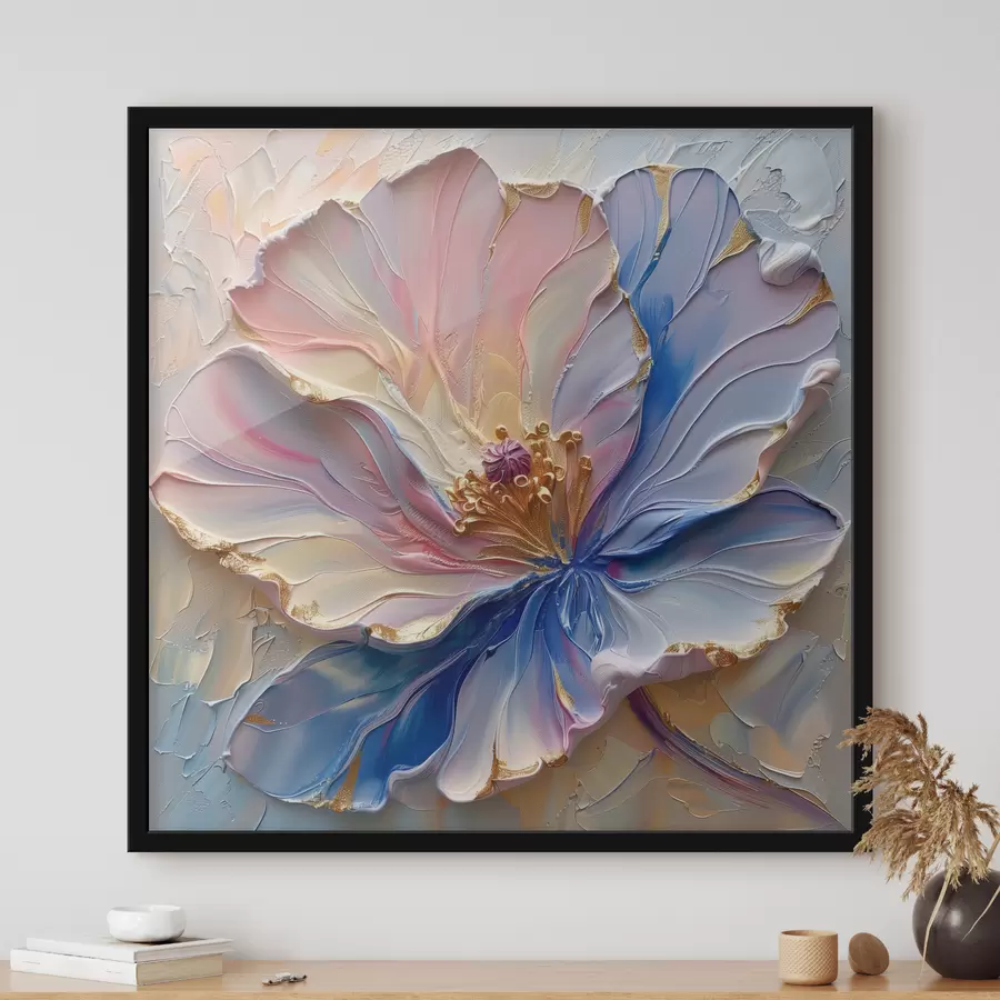 Fototapeedid Suur lill pehmete roosade ja siniste toonidega f41006